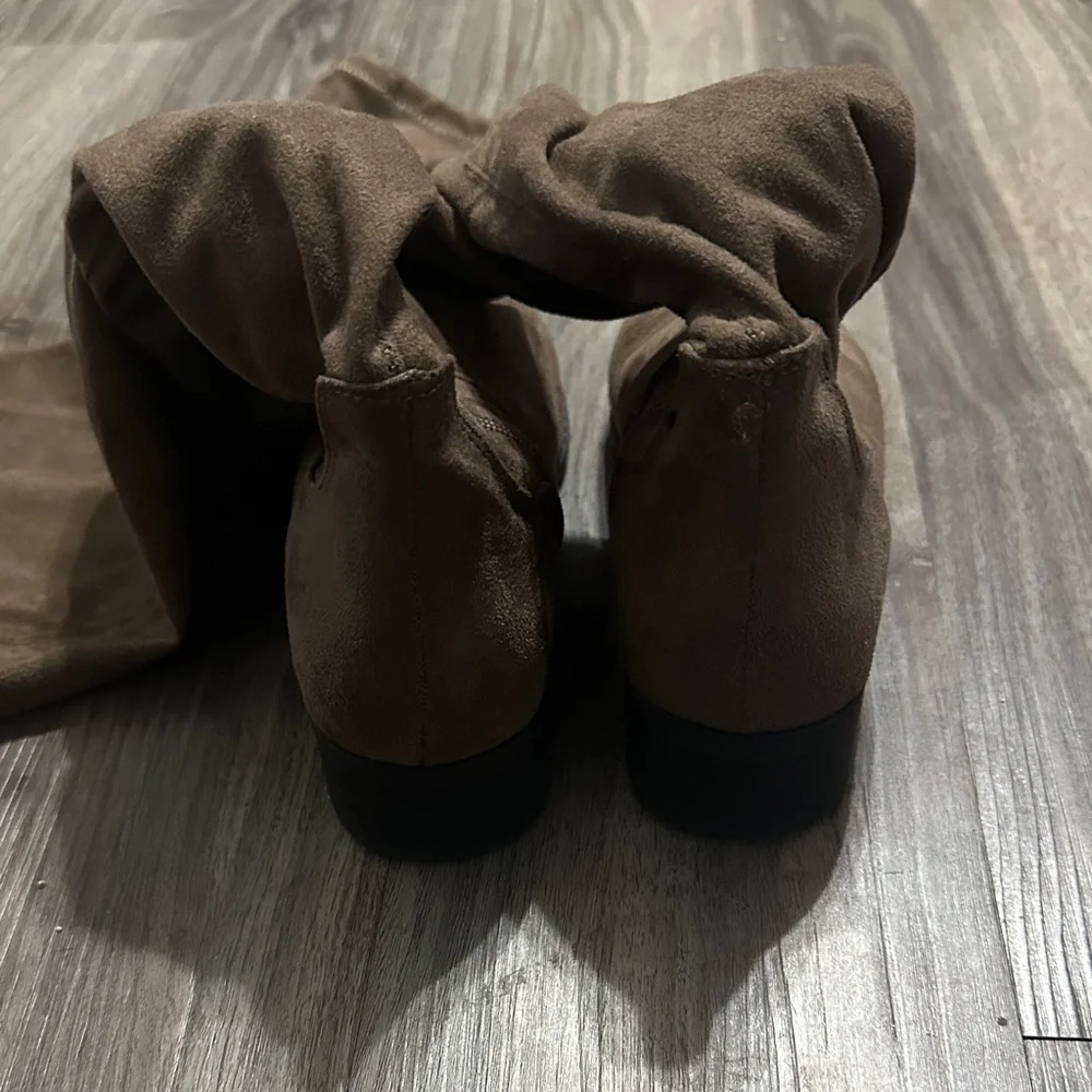 Forever 21 Tan Over the Knee Boots